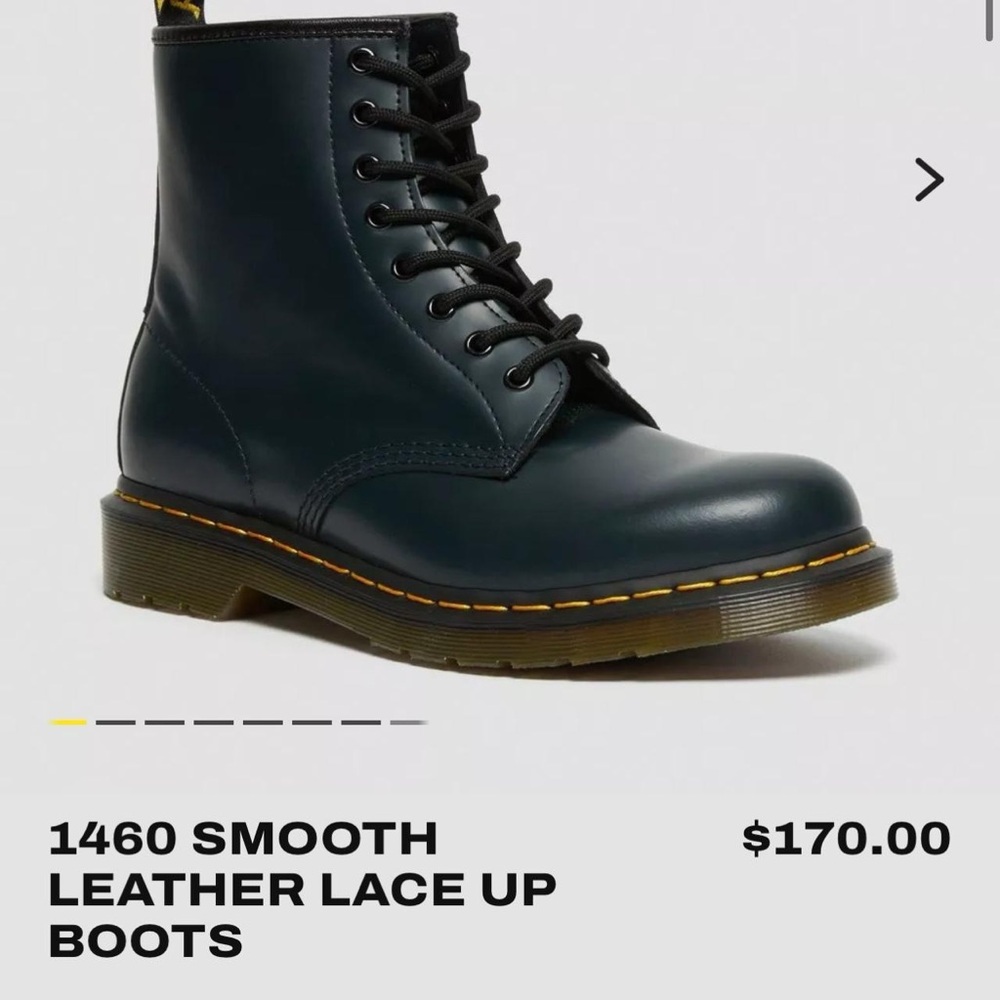 Doc martens 1460 SMOOTH LEATHER LACE UP BOOTS in navy